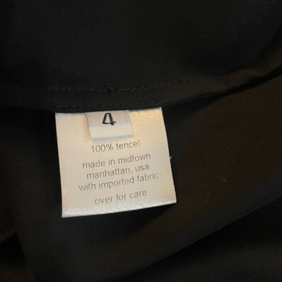 Black 3/4 sleeve lightweight tencel zip front trench size 4 - Picture 9 of 9